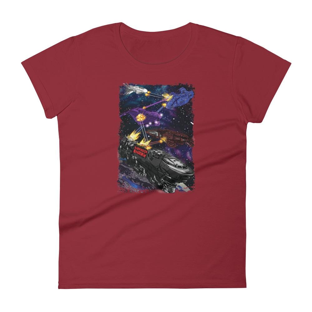 jiu jitsu gear BJJ apparel Spar Wars: Spaceships ~ Women's Fashion Fit Tee