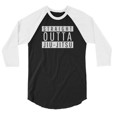 jiu jitsu gear BJJ apparel Straight Outta Jiu-Jitsu ~ 3/4 sleeve raglan shirt