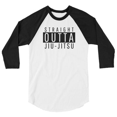 jiu jitsu gear BJJ apparel Straight Outta Jiu-Jitsu ~ 3/4 sleeve raglan shirt