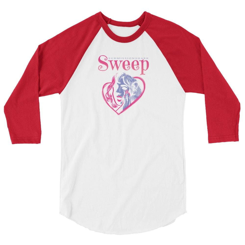 jiu jitsu gear BJJ apparel Sweep Heart ~ 3/4 sleeve raglan shirt