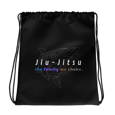 jiu jitsu gear BJJ apparel The Family We Choke | Drawstring bag | Submission Shark