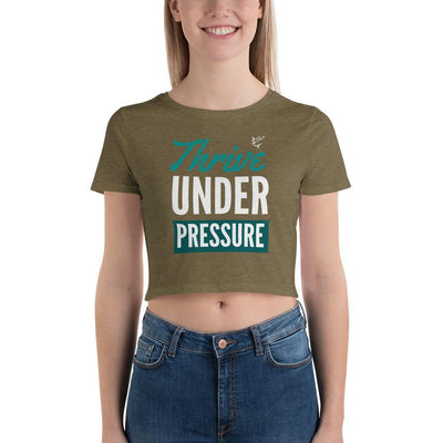 jiu jitsu gear BJJ apparel Thrive Under Pressure ~ Women’s Crop Tee