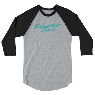 jiu jitsu gear BJJ apparel Turquoise Love ~ 3/4 sleeve raglan shirt