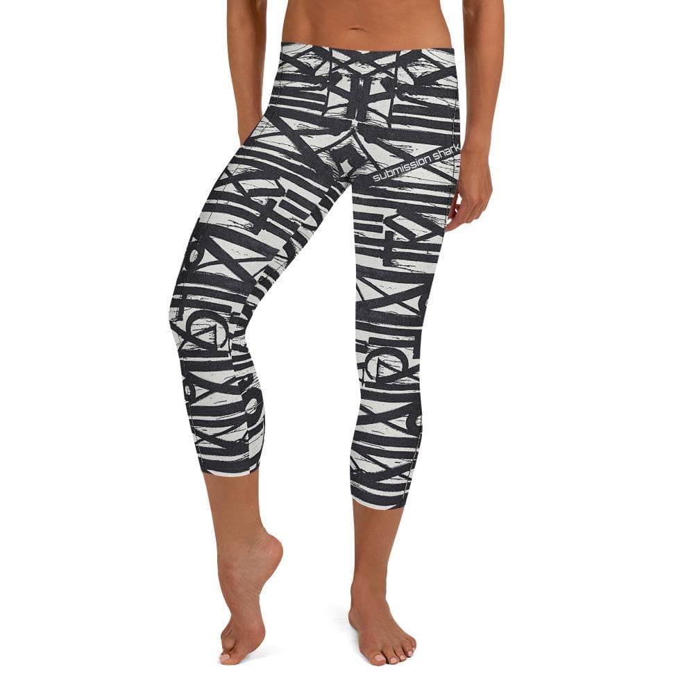 jiu jitsu gear BJJ apparel White Noise ~ Capri Leggings