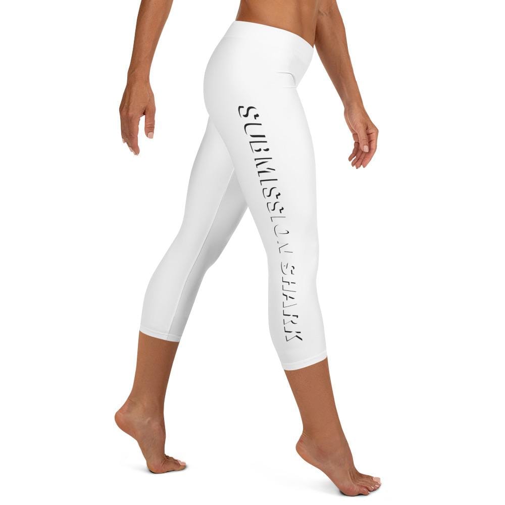 jiu jitsu gear BJJ apparel White SS Premium Standard ~ Capri Leggings
