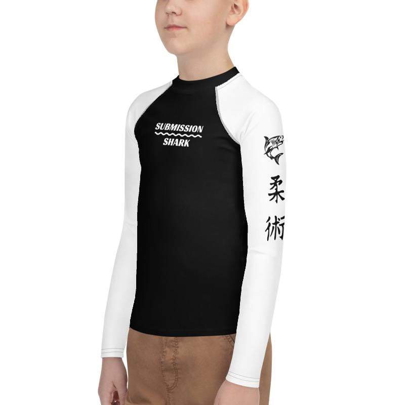 jiu jitsu gear BJJ apparel White SS Premium Standard ~ Youth Rash Guard