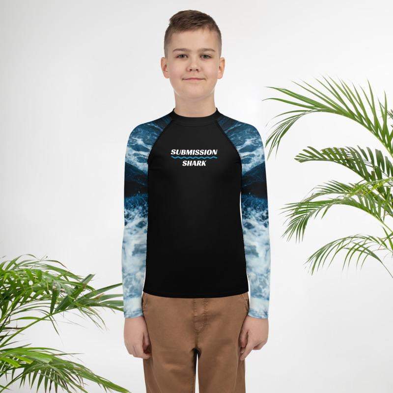 jiu jitsu gear BJJ apparel Wild Tides ~ Youth Rash Guard