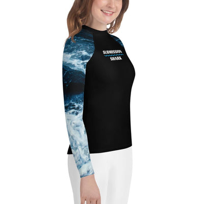 jiu jitsu gear BJJ apparel Wild Tides ~ Youth Rash Guard