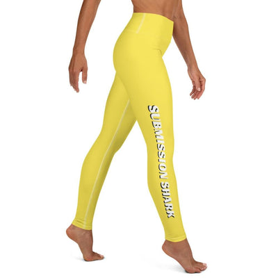 jiu jitsu gear BJJ apparel Yellow SS Premium Standard ~ High-Waist Leggings