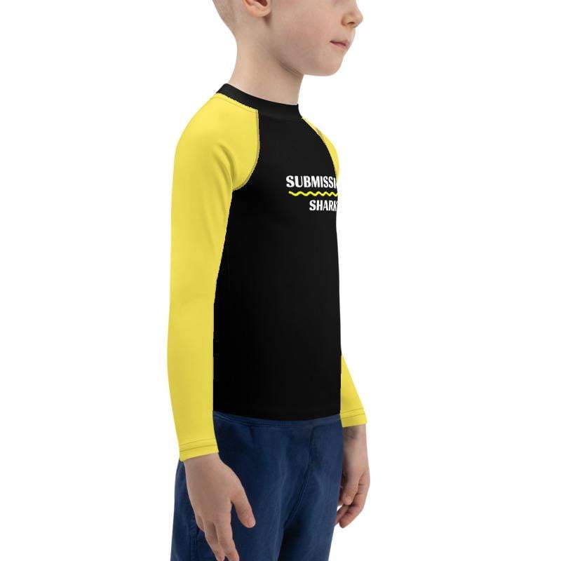 jiu jitsu gear BJJ apparel Yellow SS Premium Standard ~ Kid's Rash Guard