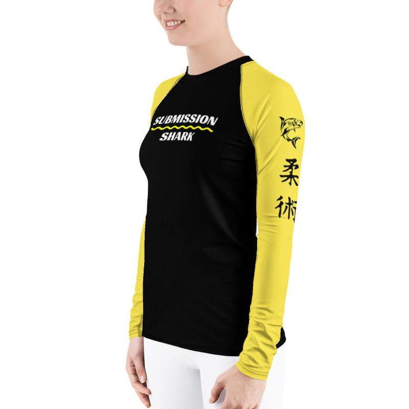 jiu jitsu gear BJJ apparel Yellow SS Premium Standard ~ Women's Rash Guard