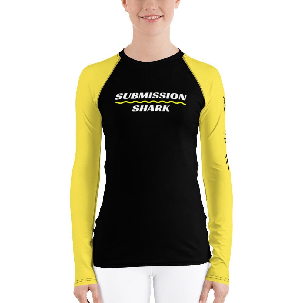 jiu jitsu gear BJJ apparel Yellow SS Premium Standard ~ Women's Rash Guard