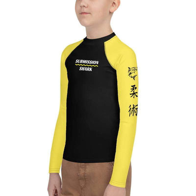 jiu jitsu gear BJJ apparel Yellow SS Premium Standard ~ Youth Rash Guard